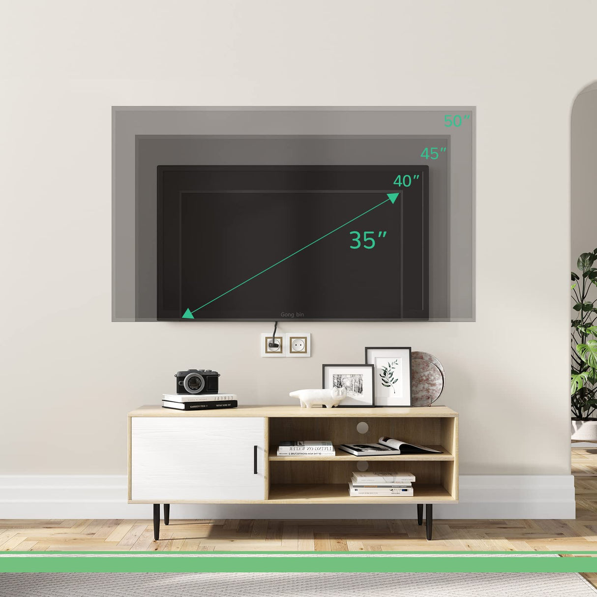 TV Stand for TV's up to 50 Inches, Television Stands and Shelves Entertainment Center