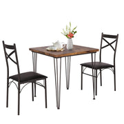 3 Piece Kitchen Room Chairs Set for Dinette, Breakfast Nook, Farmhouse, Small Space