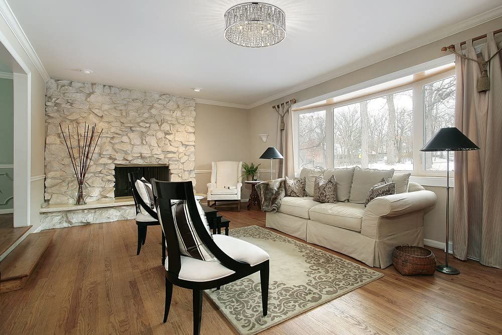 872CH-RF16 6 Light Flush Mount, Chrome