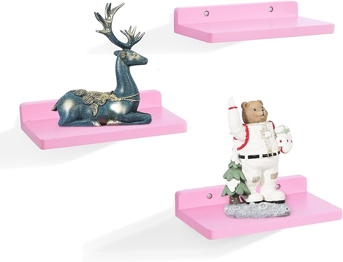 Small Floating Shelf,5 x 8.5 Inch,Set of 3 Small Wall Shelf for Bedroom Living Room