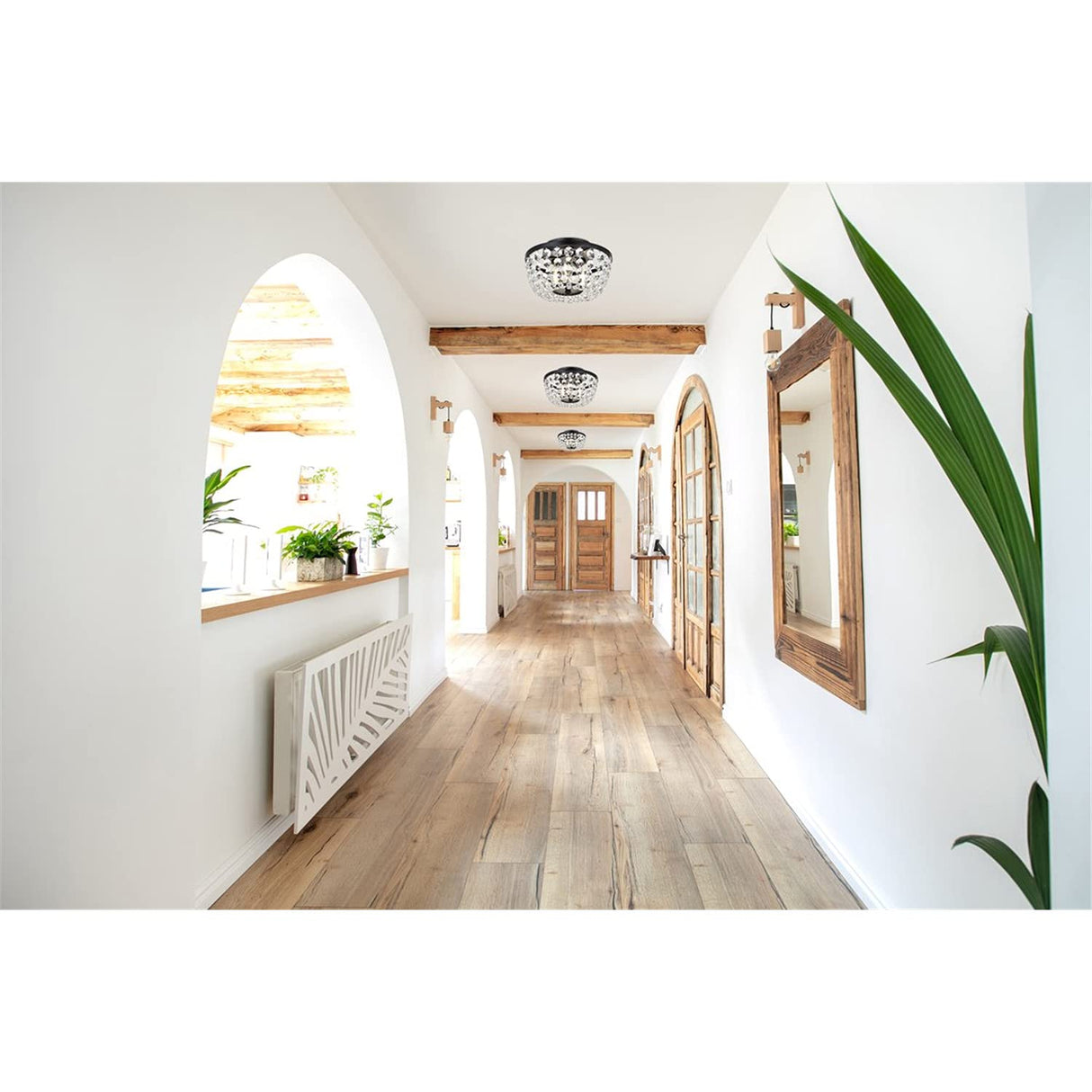 Lighting Indoor Modern Home Decorative Bright Cora 10 inch Flush Mount in Black