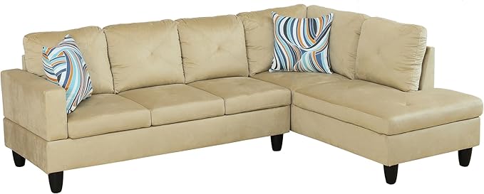 97" W Sectional Sofa with Chaise, Modular Sectional Sofa for Living Room
