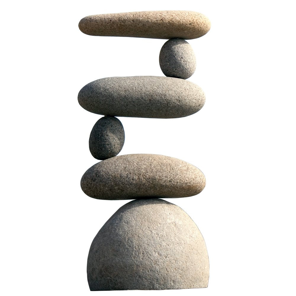 Giant Side 2 Side Rock Cairn Sculptures - Balanced Stones - Stacked Rocks - Zen Stones