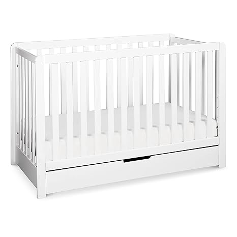 Carter's by DaVinci Colby 4-in-1 Convertible Crib with Trundle Drawer in Walnut