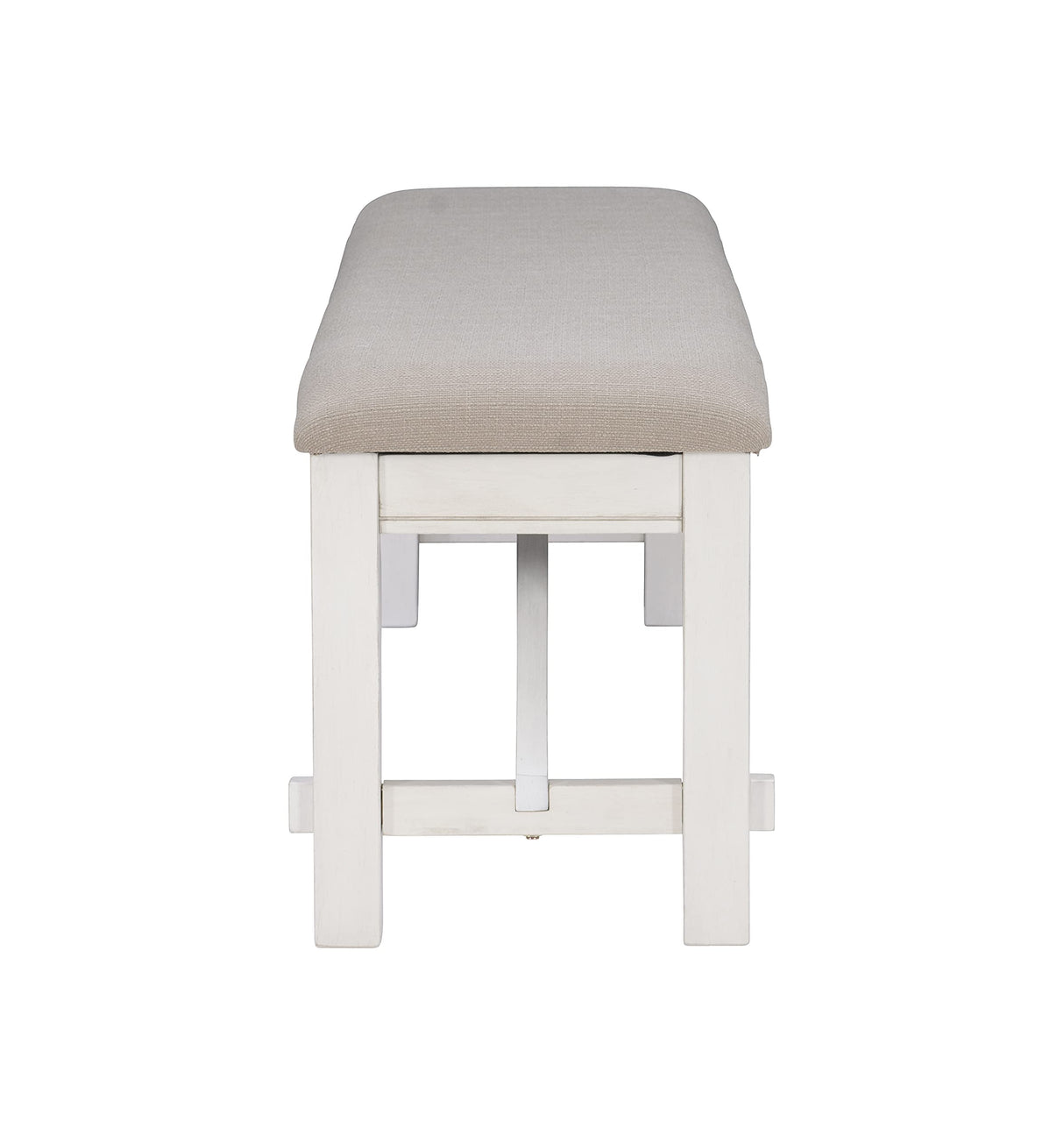 Company Powell Turino Distressed White Dining Bench