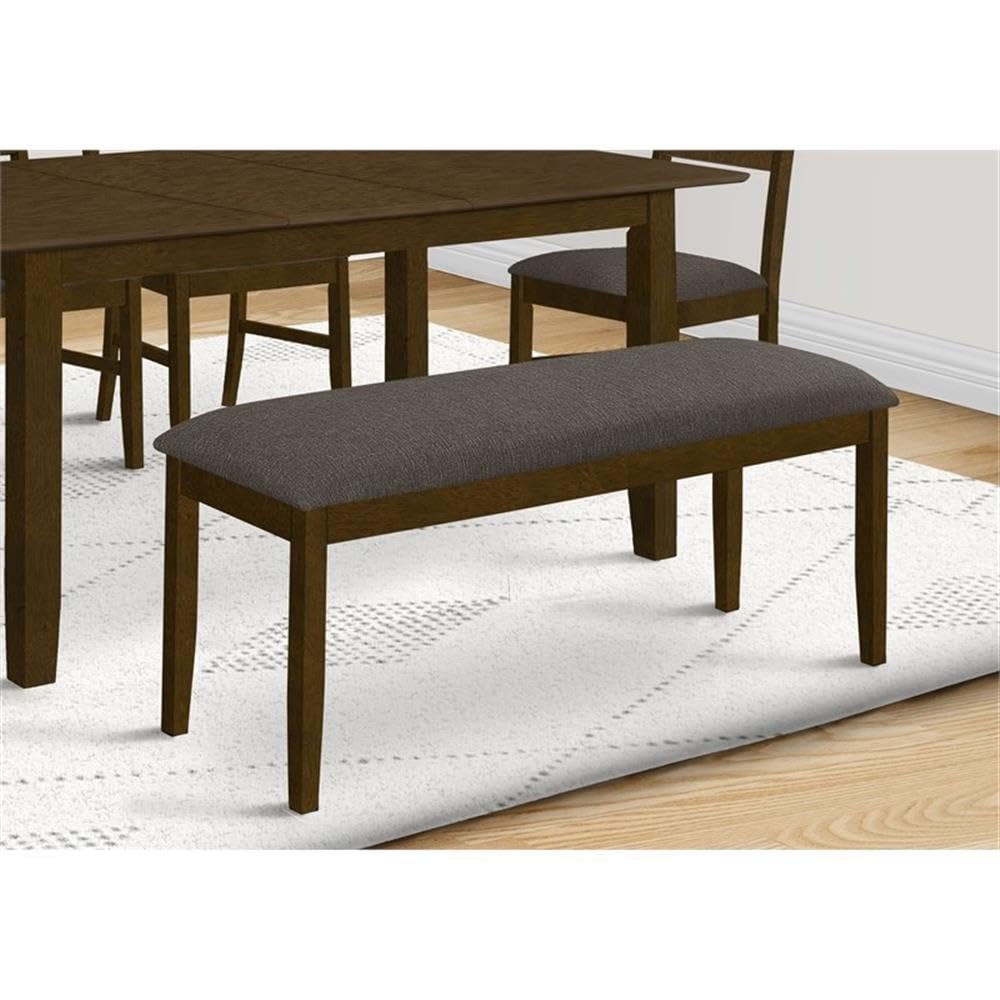 Rectangular, Upholstered, Wood, Dining Room Bench