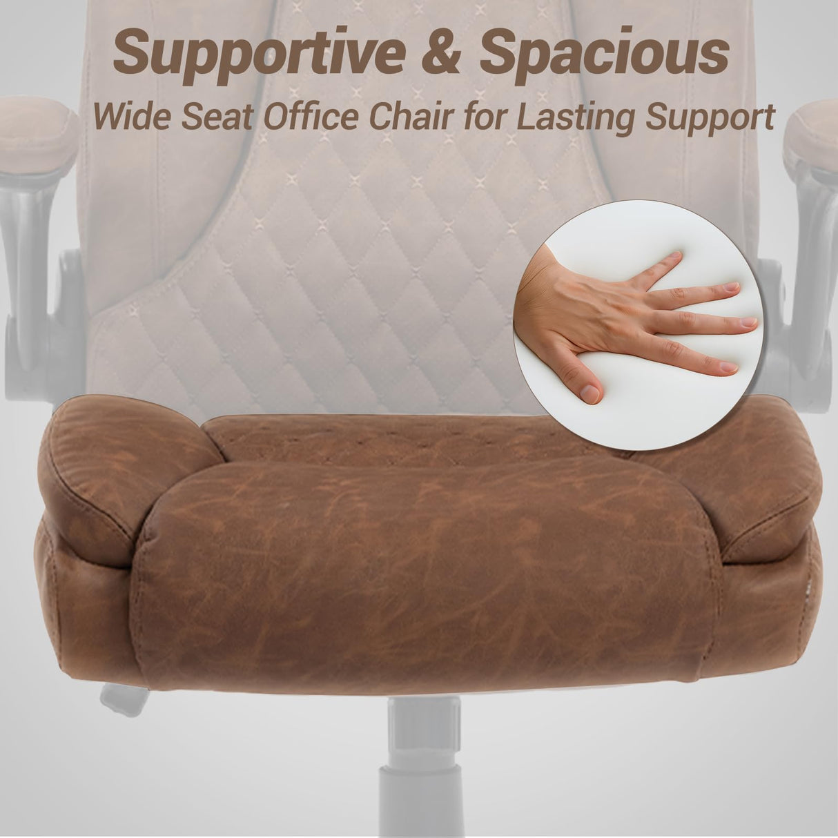 450 LBS Big and Tall Office Chair with Flip-Up Armrests