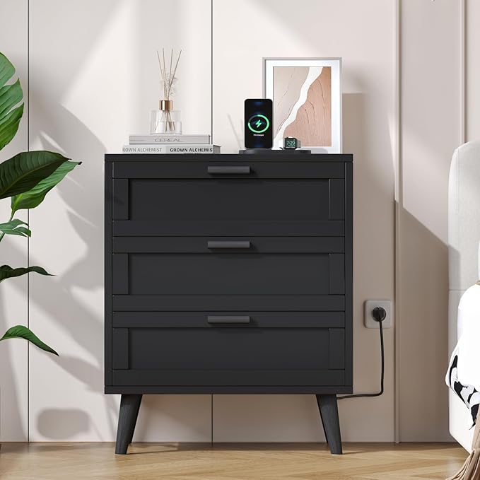 Nightstand with Charging Station, Night Stand