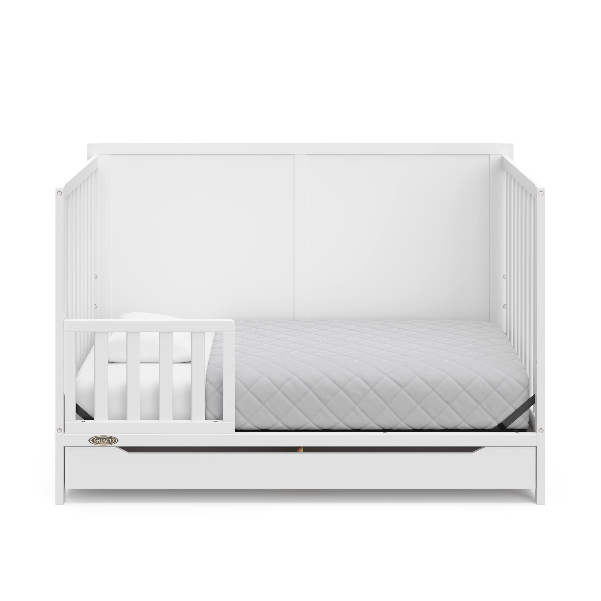 Melrose 5-in-1 Convertible Crib with Drawer (White)