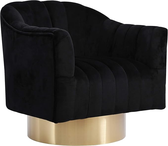 Farrah Collection Modern | Contemporary Velvet Upholstered Accent Chair
