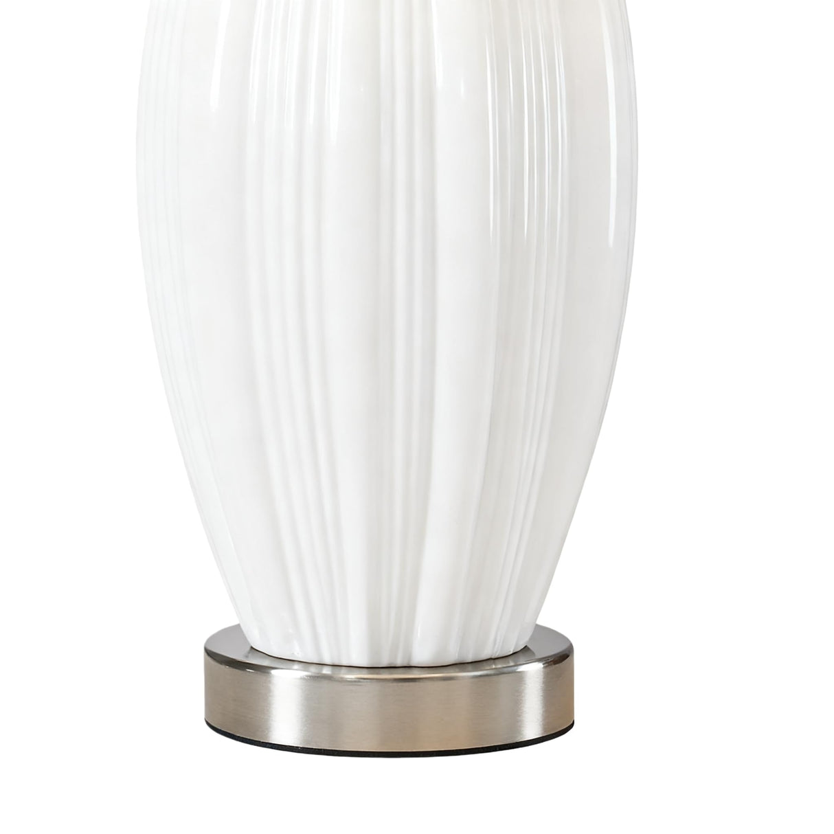 Maxax 31'' Tall Ceramic Table Lamps Set of 2, Large White Bedside Nightstand Lamps with White Shade Rustic End Table Lamps for Living Room Bedroom Office