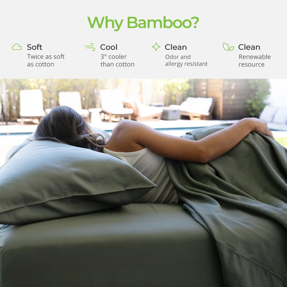 - Comfy Twill Classic Sheet - Viscose - Twin Extra Long - 4 Piece Set - Tahitian Breeze