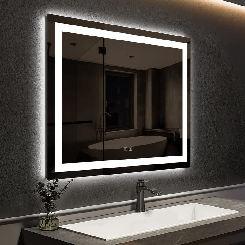 Inch Led Bathroom Mirror with Lights,Smart Dimmable Vanity Mirrors
