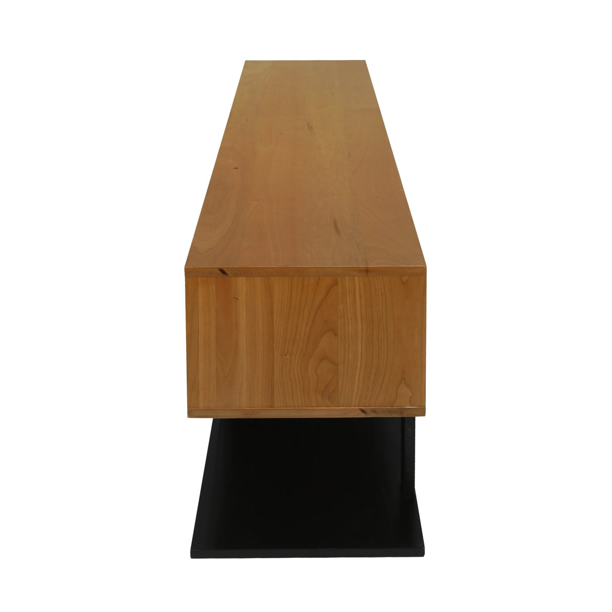 American Trails Creek Solid Wood Tv Stand, Natural Cherry, Black