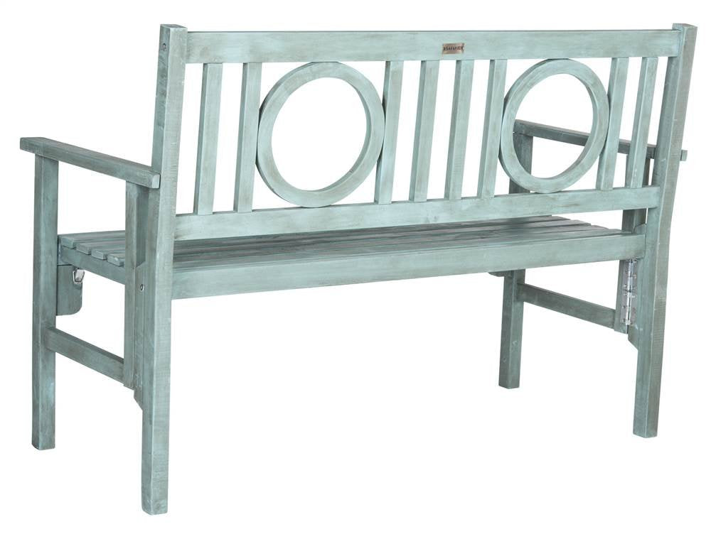 Outdoor Collection Piedmont Folding Bench, Beach House Blue