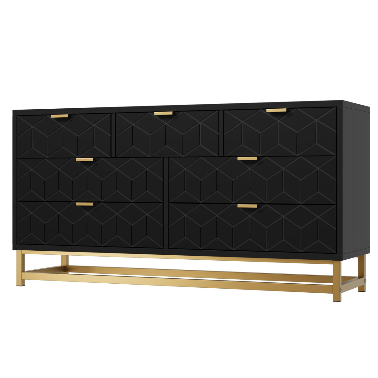 Dresser for Bedroom, 53.5ā Wide Dresser Organizer, 7 Drawer Dresser