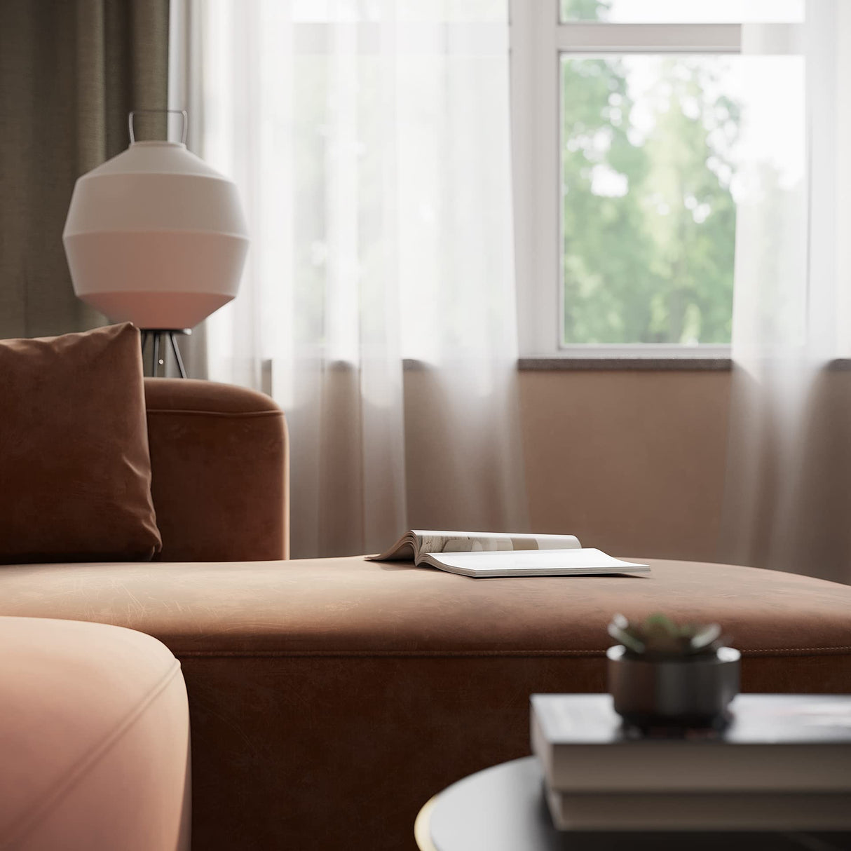 Luxury Modern Tight Curved Back Velvet Sofa, Minimalist Style Comfy Couch