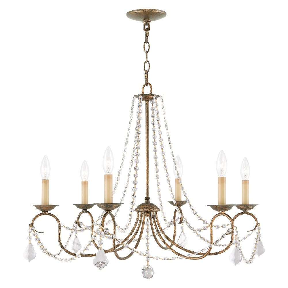 Lighting 6516-71 Pennington 6 Light Chandelier, Hand Applied Venetian Golden Bronze
