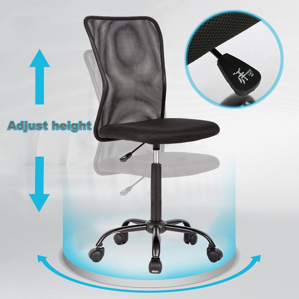 Ergonomic Office Chair Desk Chair Mesh Computer Chair Armless Back Support
