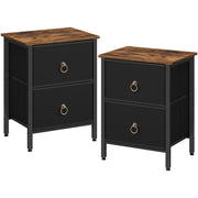 Nightstand Set of 2, 2 Drawer Dresser for Bedroom, Small Night Stand