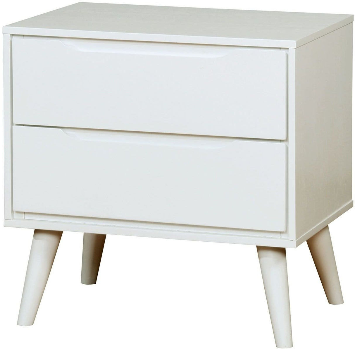 Lennart II White Night Stand Nightstands, 24" H