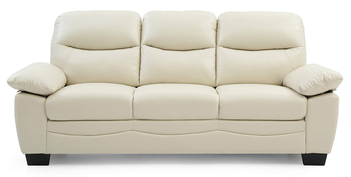 Upholstered Sofa, Pearl Faux Leather