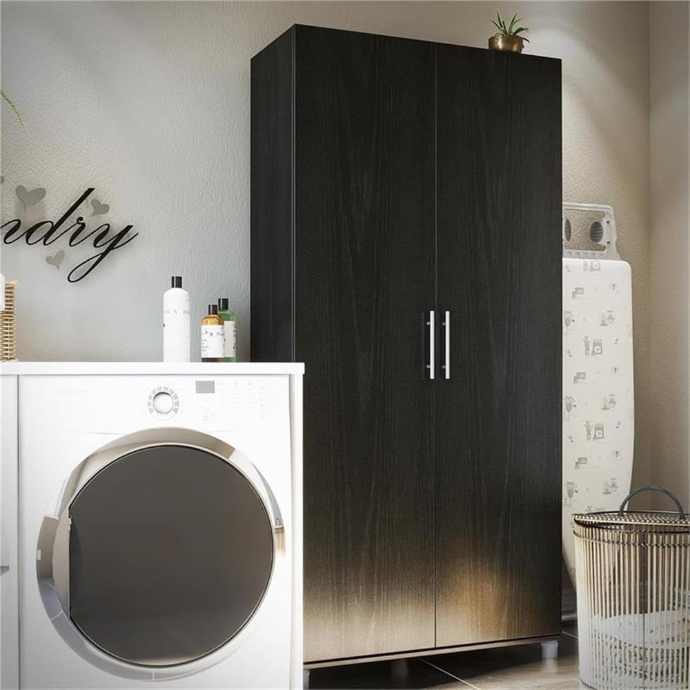 Evolution Camberly 36" Storage Cabinet in Black Oak
