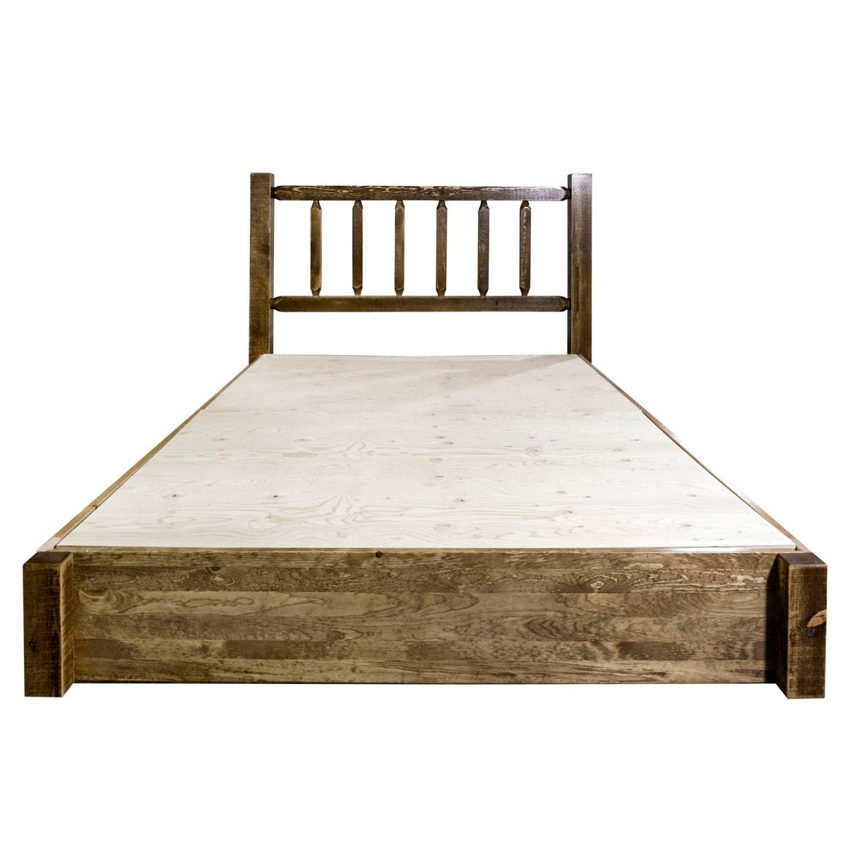 Montana Woodworks Homestead Collection King Platform Bed with Storage, Stain & Lacquer Finish
