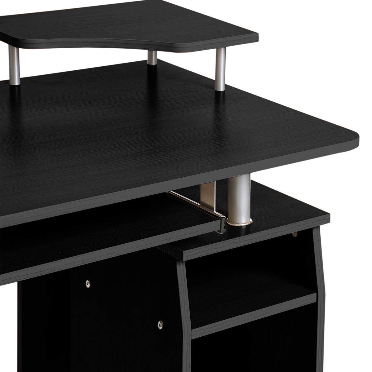 Office Computer Desk - Multi-Functional Writing Study Table Desk with Elevated Shelf,