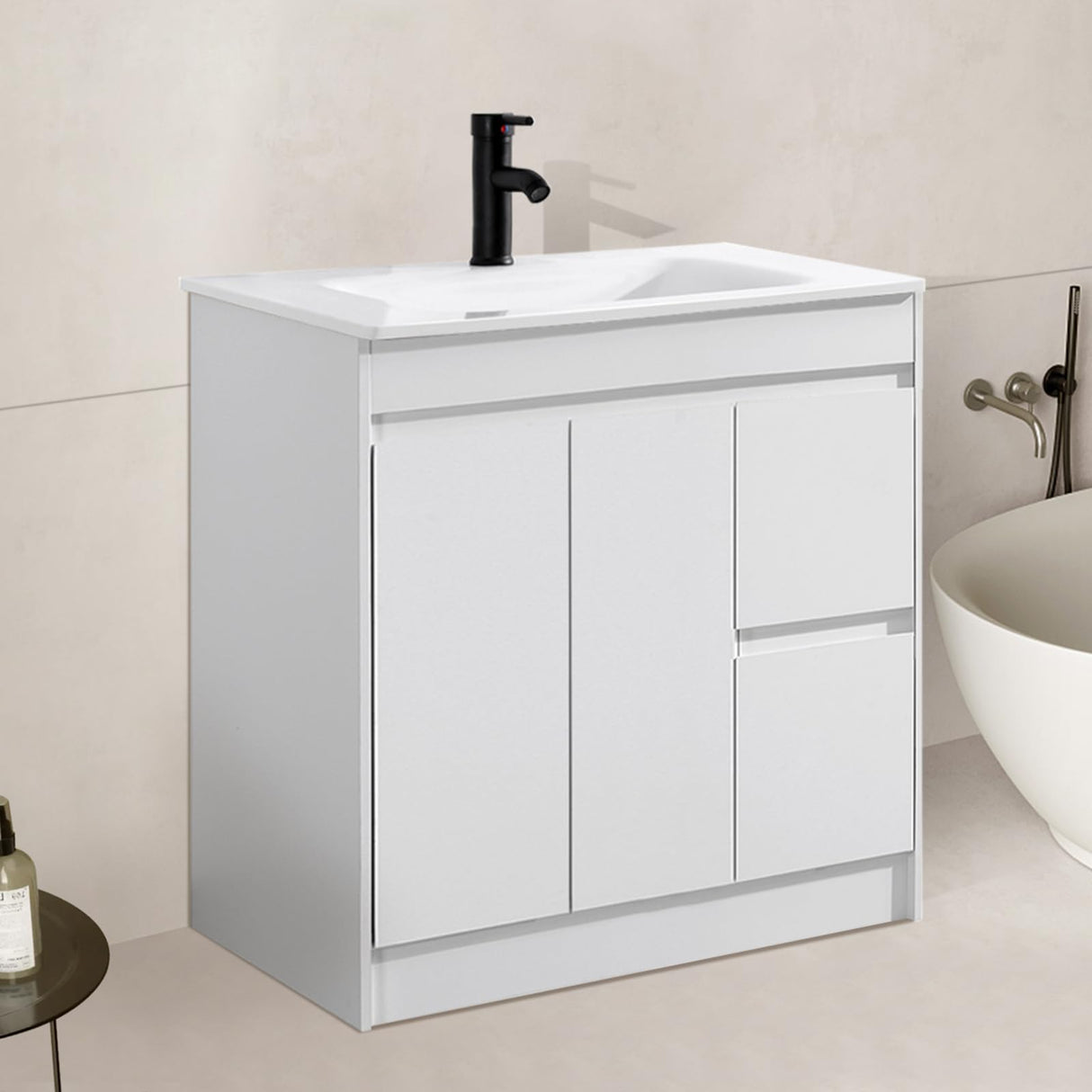 36'' Bathroom Vanity with Sink,Undermount Rock Plate Sink Combo Set