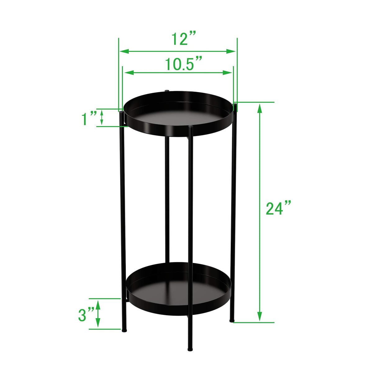 Metal Bloom 2-Tier Indoor & Outdoor Plant Stand