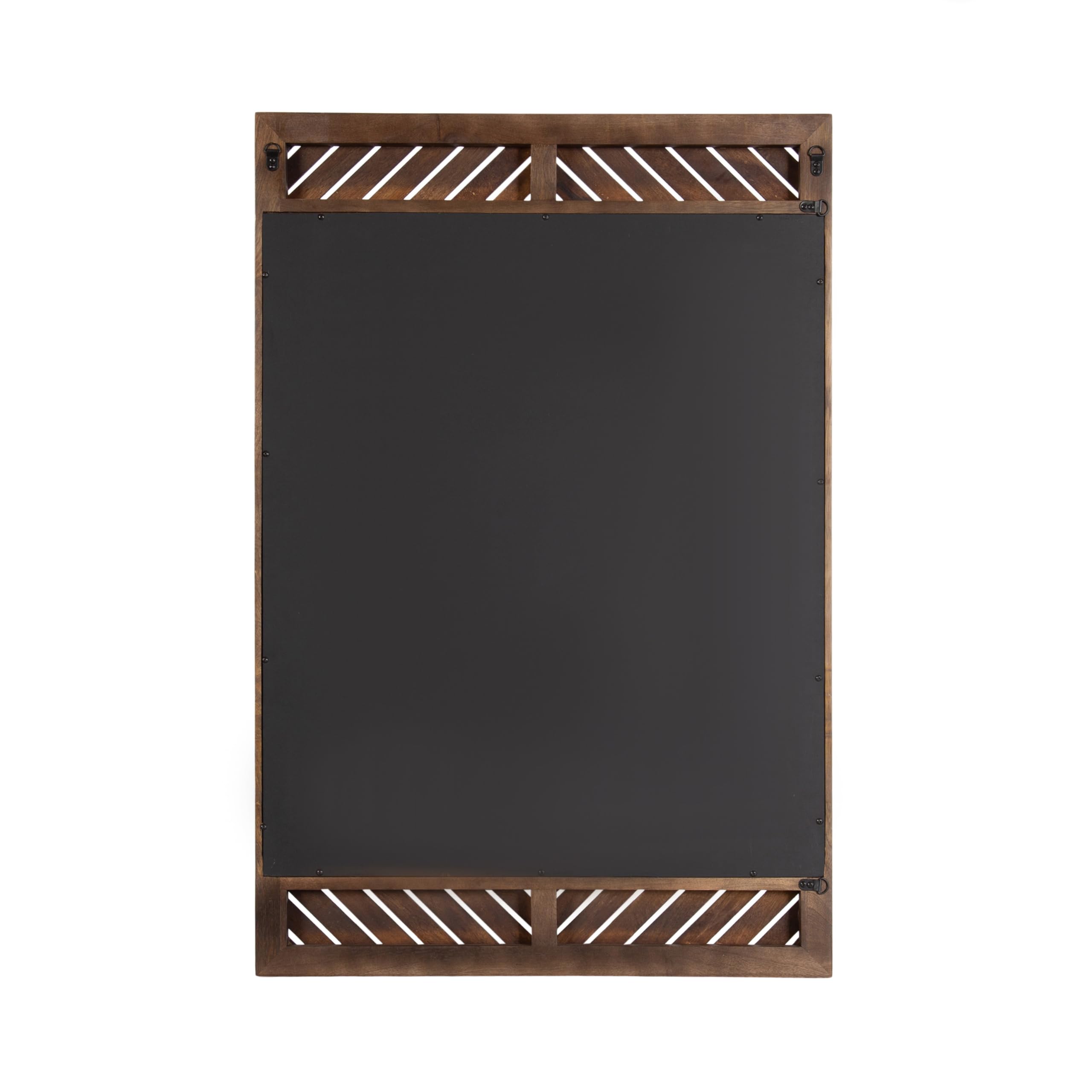 Mezzeta Modern Wooden Chevron Rectangle Wall Mirror