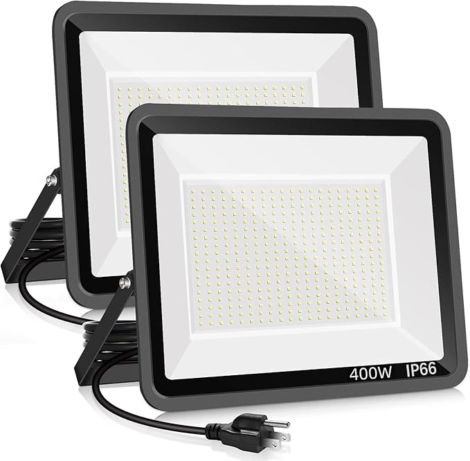 600W LED Flood Light Outdoor,(3060W Equivalent),67600LM 5000K Daylight