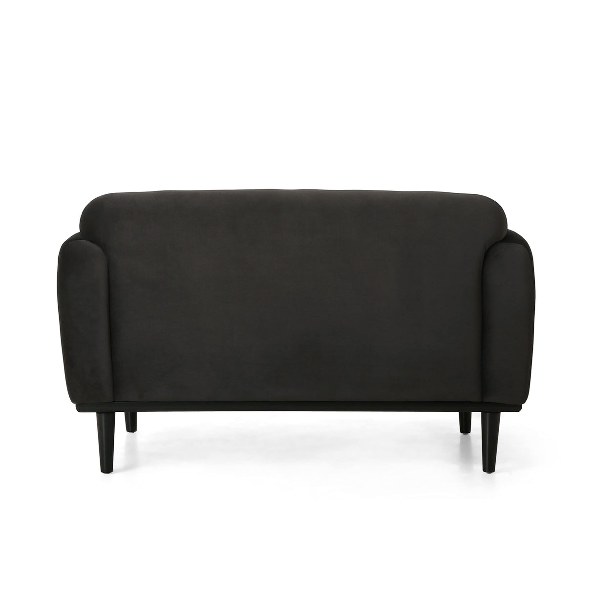 Chaparral Loveseat - Velvet - Dark Gray/Matte Black