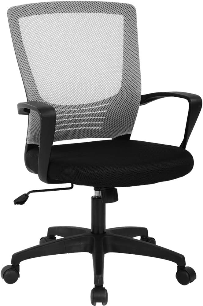 Office Chair Ergonomic Desk Chair with Lumbar Support & Armrest Height Adjustment