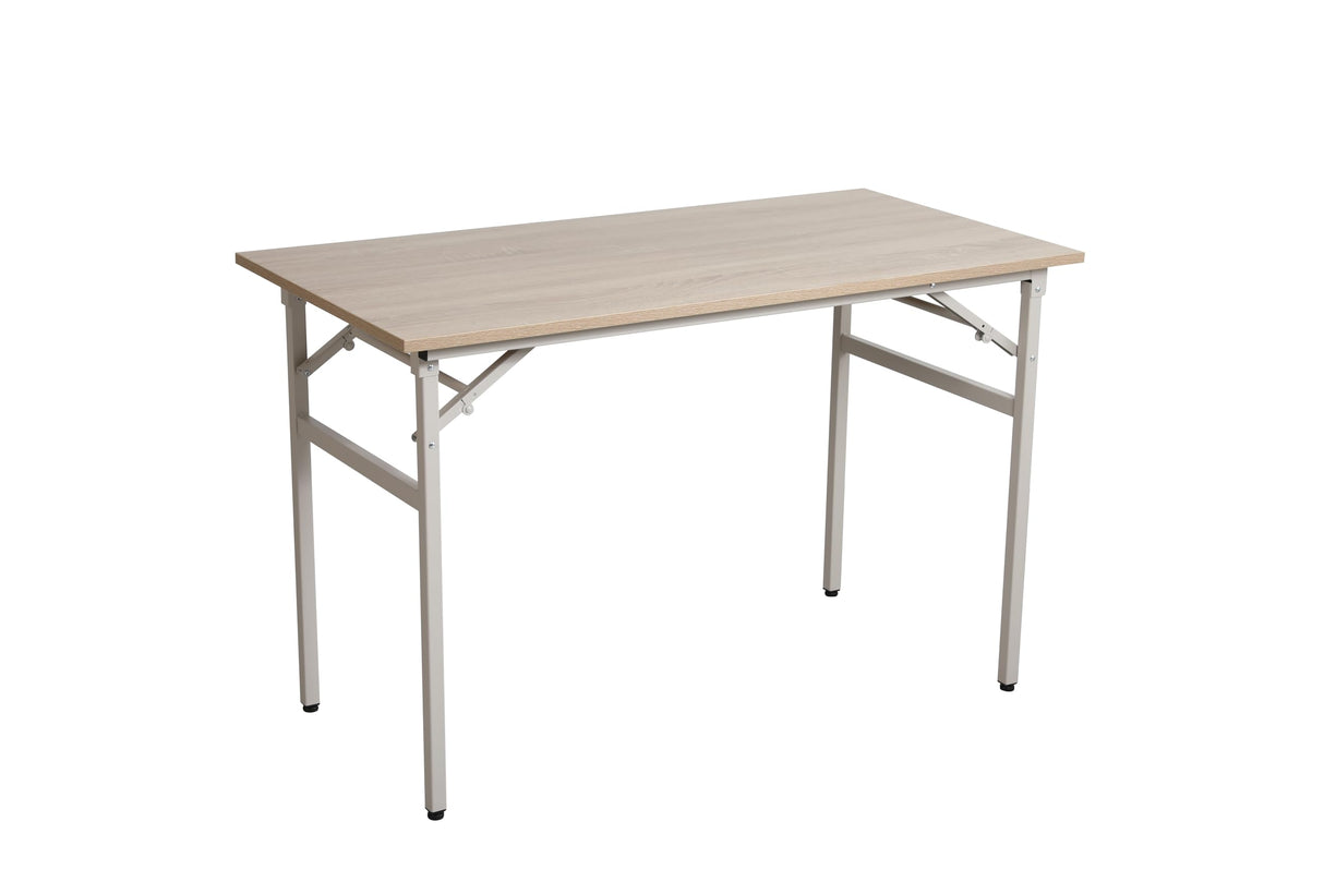 SPOFLYINN Computer Folding Table Desk, One Size, Light Wood Grain