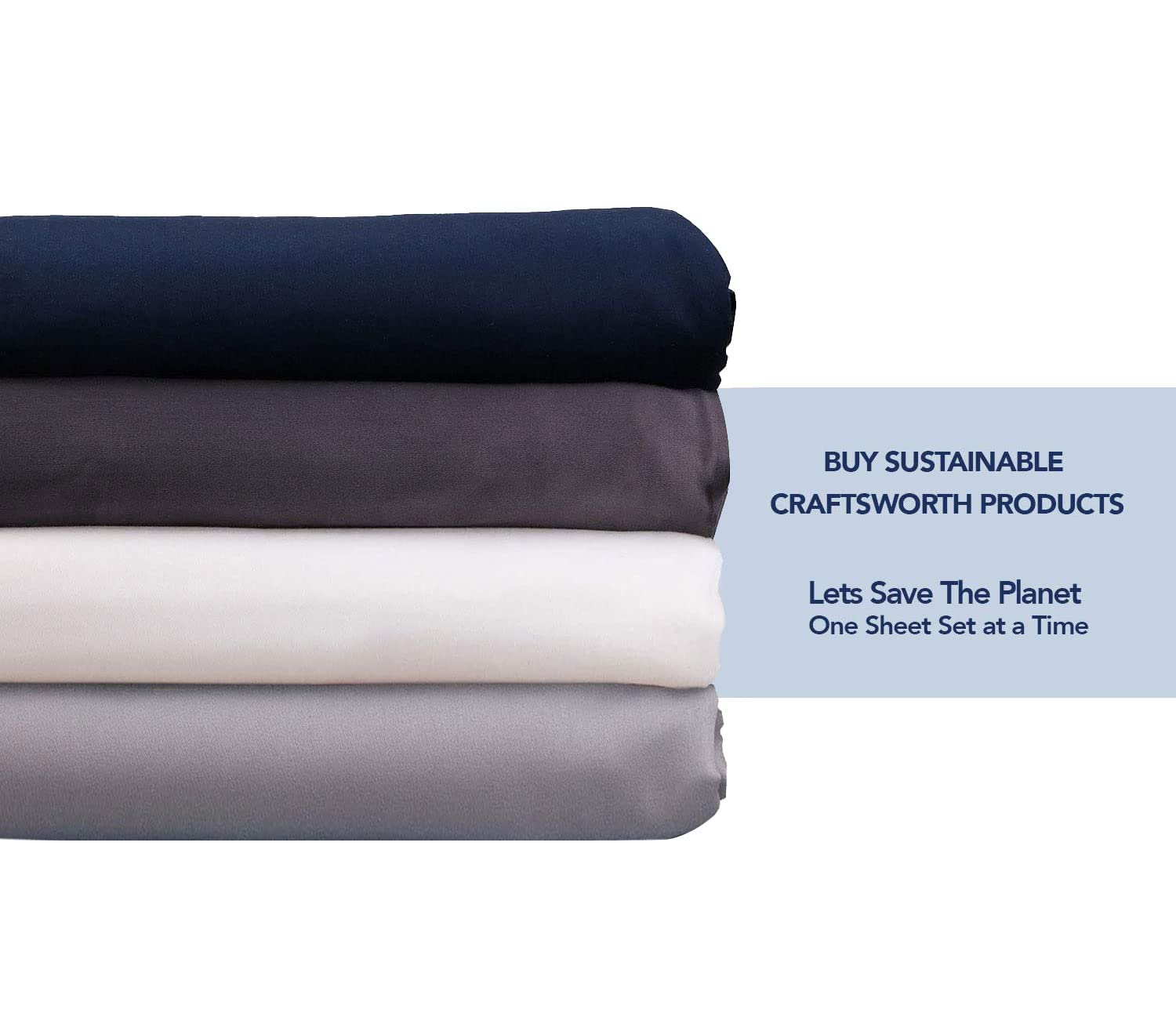 100% USA PIMA Cotton Queen Sheets| Percale Weave