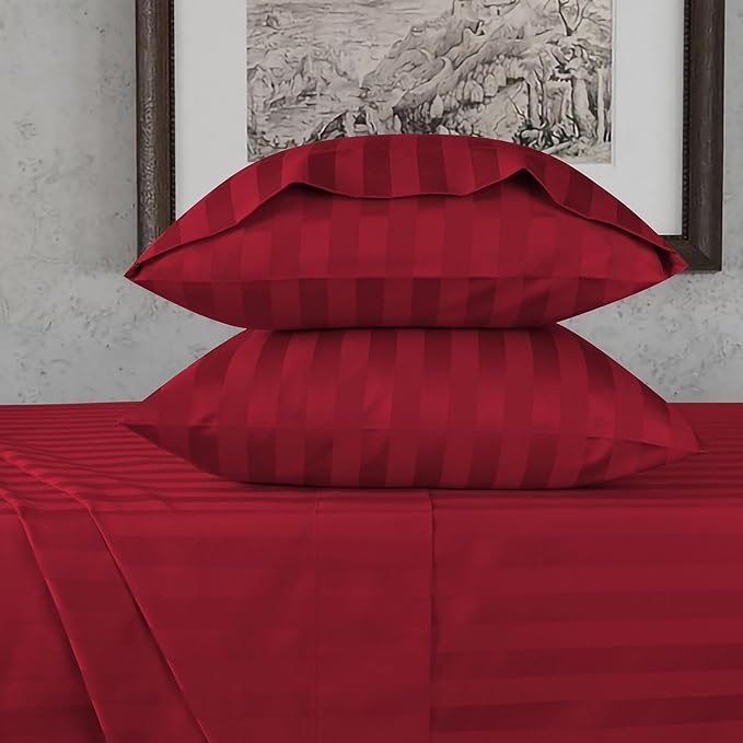 800 Thread Count Egyptian Cotton Sheets King Size, Long Staple Bed Sheets, 4 Pc Bed