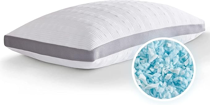 Cooling Pillows Queen Size Set of 2,Shredded Memory Foam Bed Pillows for Sleeping