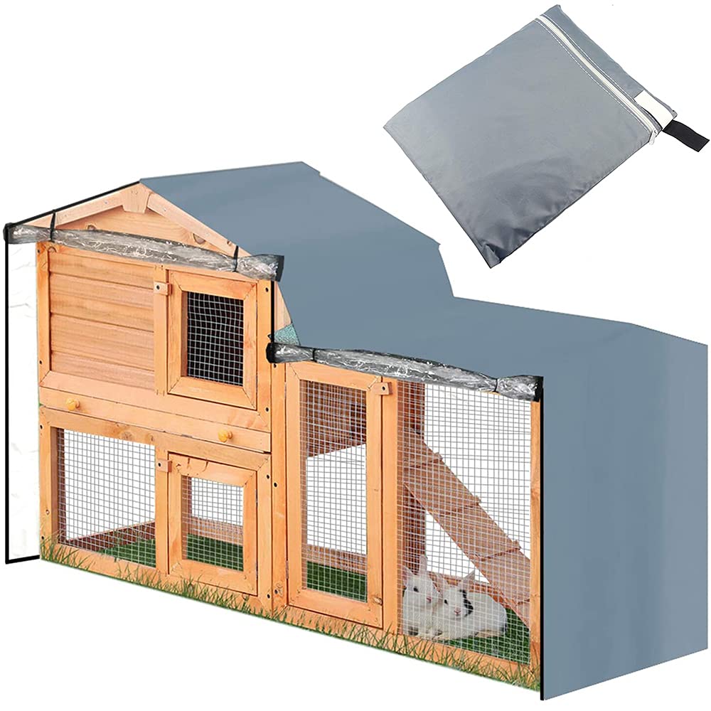 210D Oxford Waterproof Rabbit Guinea Pig Animal Hutch Elevated Cover