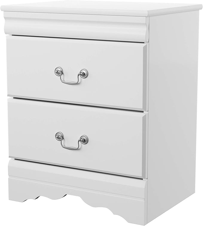 Alisdair Traditional 2 Drawer Nightstand, Dark Brown