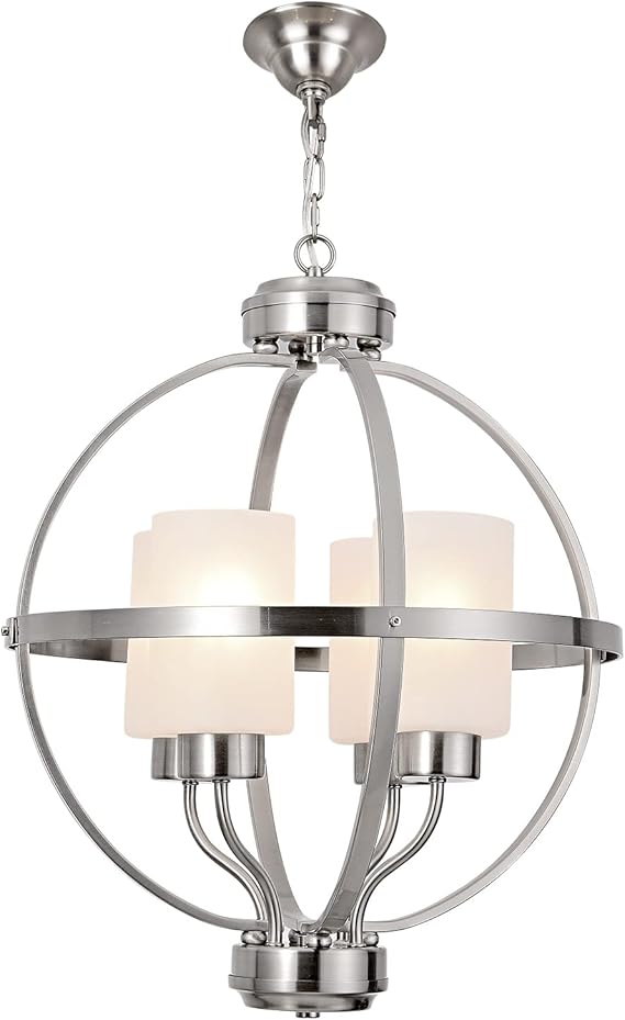 Globe Black Chandelier Dining Room Light Fixture Farmhouse Glass Chandeliers