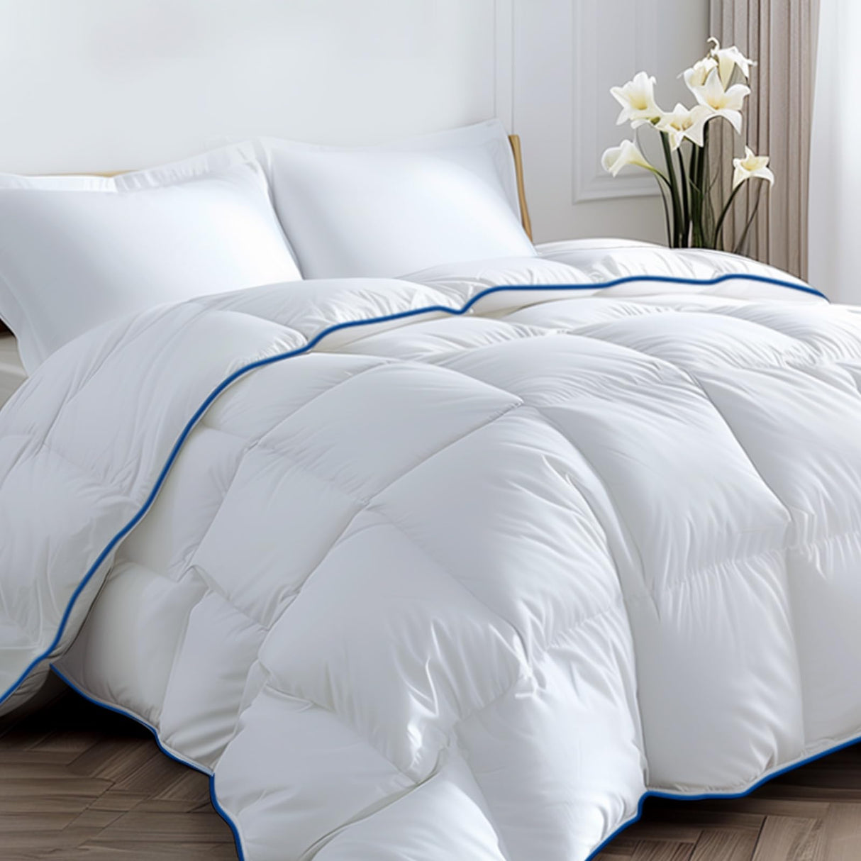 White Down Alternative Comforter Soft, Fluffy, and Cozy All Season Bedding