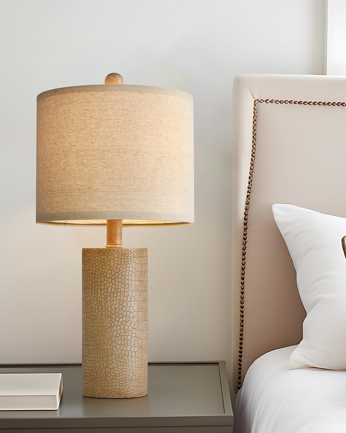 20.5" Farmhouse Lamp Single Resin Table Lamps for Living Room Bedroom Entryway