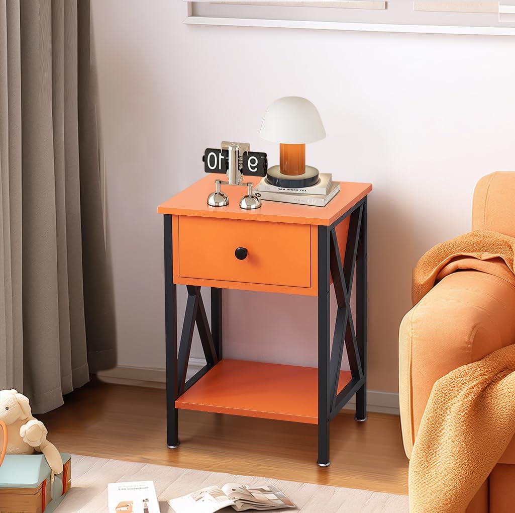 Nightstands Set of 2, Modern Bedside End Tables