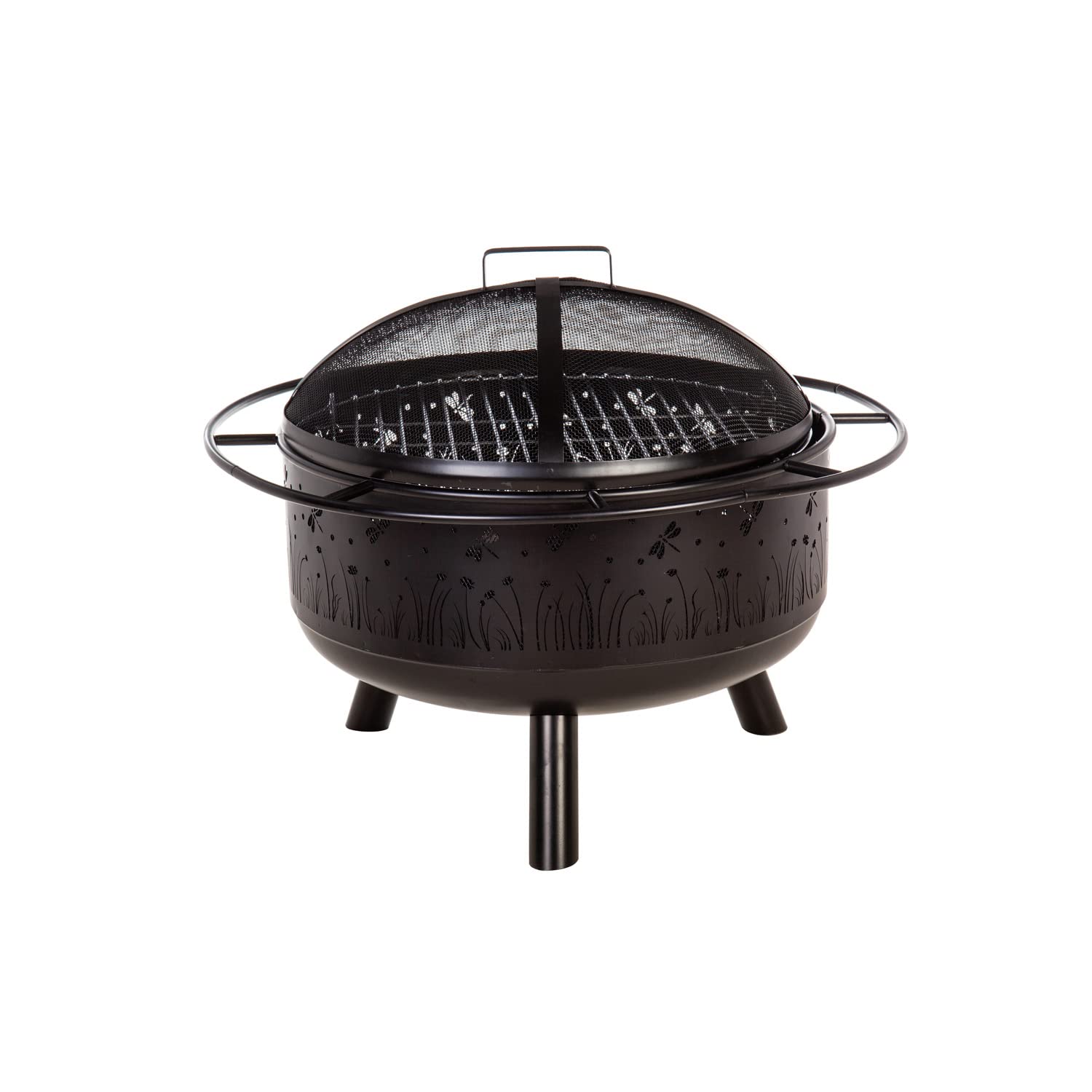 26.3 x 15.8 inch Meadows Wood-Burning Fire Pit for Patio, Lawn and Outoor Décor