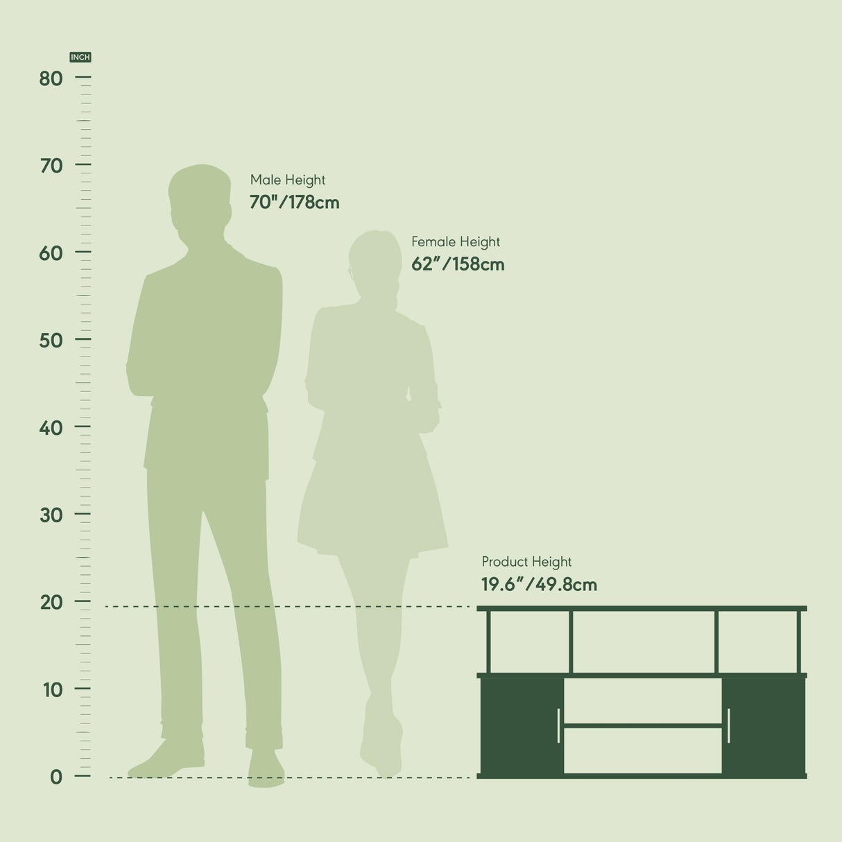 JAYA Large Entertainment Stand for TV Up to 55 Inch, White Oak/Chrome