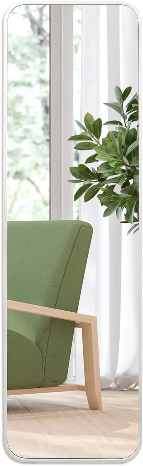 Black Full Length Mirror Aluminum Alloy Framed