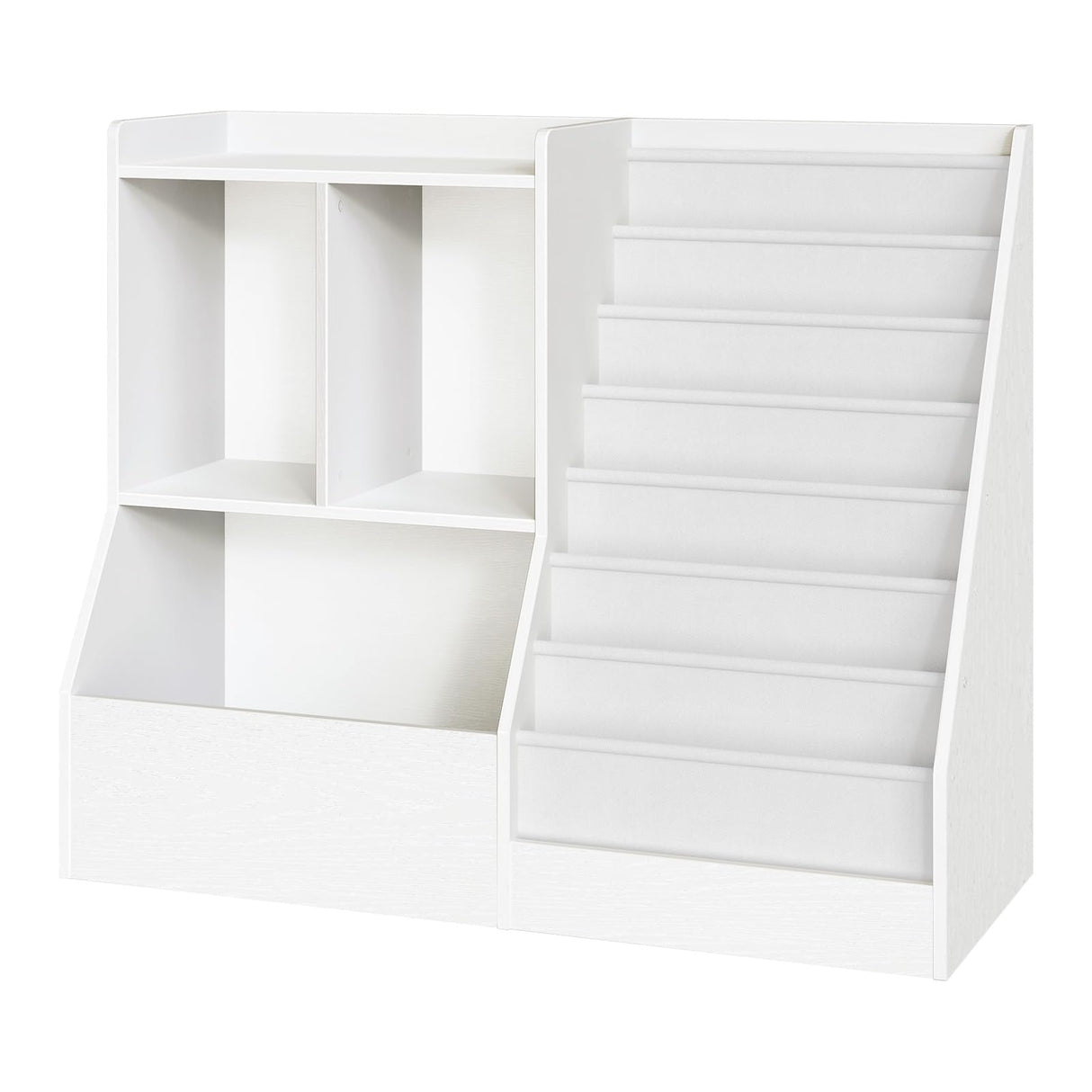 39.4" Kids Bookshelf and Toy Storage, 7 Layer Kids Book Sling Shelf, Toddler Bookshelf,