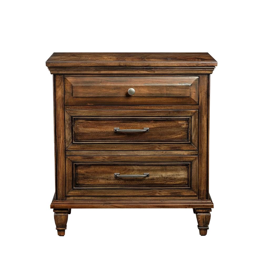 Avenue 3-Drawer Nightstand Weathered Burnished Brown